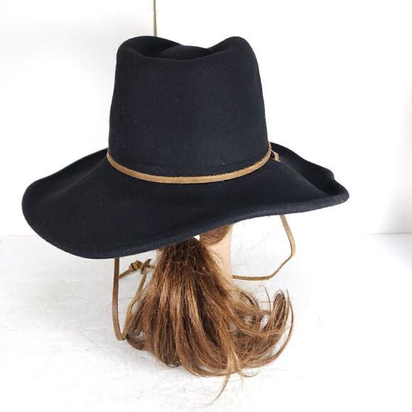 MHT Westerns Master Hatters Of Texas VTG Black Wool Hat Size Small made in USA - Picture 3 of 10